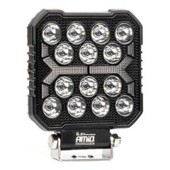 Amio - LED Λάμπα Εργασίας 42W 4200lm 6500K με Προειδοποιητικό Φως (Λευκό + Κίτρινο) – 9–36V Spot Αλουμινένια - 1 τεμ. - (04418/AM)