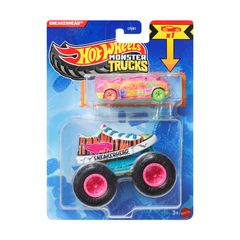 Mattel Hot Wheels Monster Trucks: Sneakerhead With Small Car – Die-Cast & Truck Vehicle (JJT58)