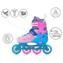 Πατίνια Meteor Roller Skates S 30-33 Loky Pink/Blue-thumb-6
