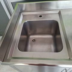 Λάντζα κλειστή 140*70*90/100 εκ, με 1 γούρνα, πάσο Δεξιά και αποθήκη με ρυθμιζόμενο ράφι. Ποιότητα & Τιμή Stockinox-thumb-4