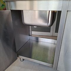 Λάντζα κλειστή 140*70*90/100 εκ, με 1 γούρνα, πάσο Δεξιά και αποθήκη με ρυθμιζόμενο ράφι. Ποιότητα & Τιμή Stockinox-thumb-15
