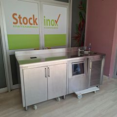 Πόστο καφέ 190*70*90/100 εκ, με αποθήκη πάγου, αποθηκευτικό χώρο, 1 Γούρνα και θέση ψύκτη. Ποιότητα & Τιμή Stockinox-thumb-29