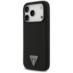 Guess Silicone Triangle Logo MagSafe Case for iPhone 17 Pro Max - Black-thumb-1