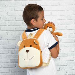 Benji Bear reversible backpack with plush toy 25cm-thumb-1