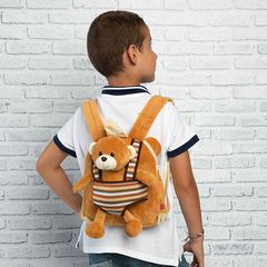 Benji Bear reversible backpack with plush toy 25cm-thumb-2