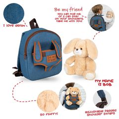 Bob Bunny backpack with plush toy 26cm-thumb-3