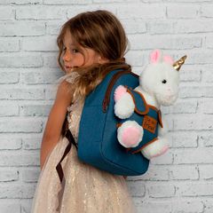 Tiara Unicorn backpack with plush toy 26cm-thumb-1