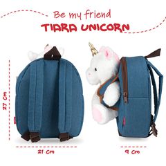Tiara Unicorn backpack with plush toy 26cm-thumb-3