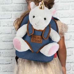 Tiara Unicorn backpack with plush toy 26cm-thumb-2