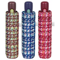 Automatic folding boucle umbrella assorted 54cm