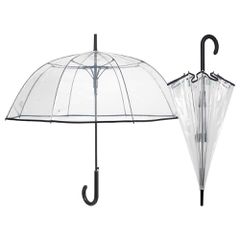Automatic transparent black border umbrella assorted 61cm
