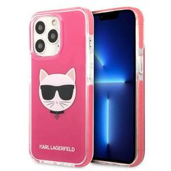 Case Karl Lagerfeld Choupette Head na iPhone 13 Pro / iPhone 13 - fuksjowy