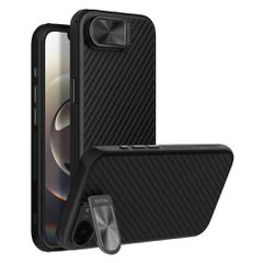 Etui Nillkin CarboProp Magnetic z osłoną na aparat i podstawką na iPhone 16e - czarne