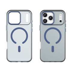 Magnetic Abrasive iPhone 17 Pro Case Compatible with MagSafe - Matte Blue-thumb-1