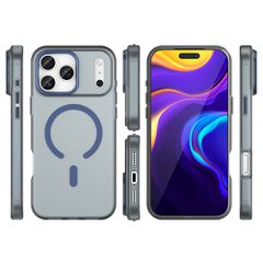 Magnetic Abrasive iPhone 17 Pro Case Compatible with MagSafe - Matte Blue-thumb-2