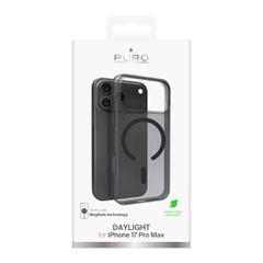 Puro Daylight Magsafe Compatible Silicone Case for iPhone 17 Pro Max - Translucent Black-thumb-1