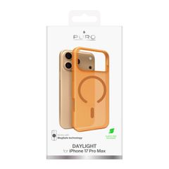 Puro Daylight Magsafe Compatible Silicone Case for iPhone 17 Pro Max - Translucent Orange-thumb-1