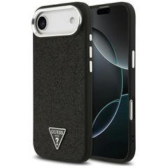Guess Glitter Triangle Logo MagSafe Case for iPhone 17 Air - Black