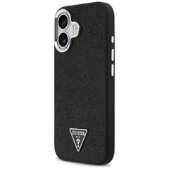 Guess Glitter Triangle Logo MagSafe Case for iPhone 17 - Black-thumb-1