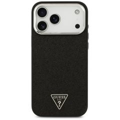 Guess Glitter Triangle Logo MagSafe Case for iPhone 17 Pro Max - Black-thumb-2