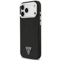 Guess Glitter Triangle Logo MagSafe Case for iPhone 17 Pro Max - Black-thumb-1