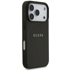 Guess Grained Ring MagSafe case for iPhone 17 Pro - black-thumb-3