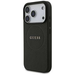 Guess Grained Ring MagSafe case for iPhone 17 Pro - black-thumb-1