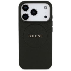 Guess Grained Ring MagSafe case for iPhone 17 Pro - black-thumb-2