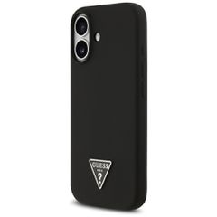 Guess Silicone Triangle Logo MagSafe Case for iPhone 17 - Black-thumb-1
