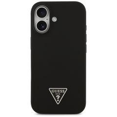 Guess Silicone Triangle Logo MagSafe Case for iPhone 17 - Black-thumb-2