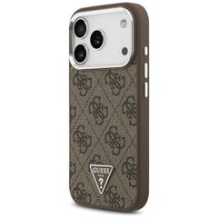 Guess 4G Triangle Logo MagSafe case for iPhone 17 Pro - brown-thumb-1