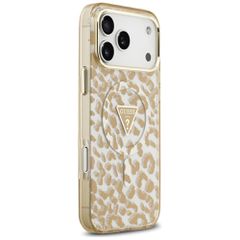 Guess Leopard Glitter MagSafe Case for iPhone 17 Pro Max - Brown-thumb-3