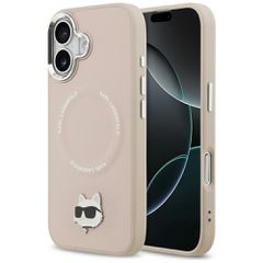 Karl Lagerfeld Choupette Pin MagSafe Case for iPhone 17 - Pink