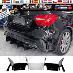 MERCEDES BENZ W176 A45 REAR BUMPER SPOILER DIFFUSER EXTENSION | Street Boys - Car Tuning Shop |