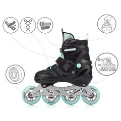 Πατίνια Meteor Roller Skates L 38-41 Urbo Black/Mint-thumb-3