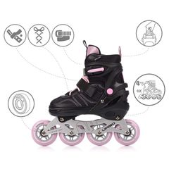 Πατίνια Meteor Roller Skates L 38-41 Urbo Black/Pink-thumb-3