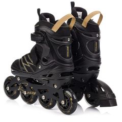 Πατίνια Meteor L 38-43 Buzzy Roller Skates Black/Gold-thumb-4