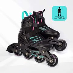 Πατίνια Meteor M 34-38 Buzzy Roller Skates Black/Pink/Mint-thumb-7