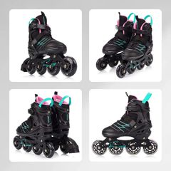 Πατίνια Meteor Roller Skates L 38-43 Buzzy Black/Pink/Mint-thumb-11