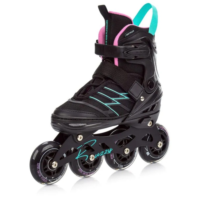 Πατίνια Meteor Roller Skates L 38-43 Buzzy Black/Pink/Mint