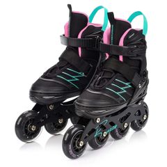 Πατίνια Meteor Roller Skates L 38-43 Buzzy Black/Pink/Mint-thumb-3
