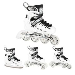 Πατίνια NH10905 4in1 WHITE LED SIZE M(35-38) ROLLER SKATES WITH DIMENSIONAL HOCKEY BLADE NILS EXTREME