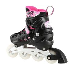 Πατίνια NH10905 4in1 PINK LED ROLLER SKATES WITH DIMENSIONAL HOCKEY BLADE NILS EXTREME-thumb-2