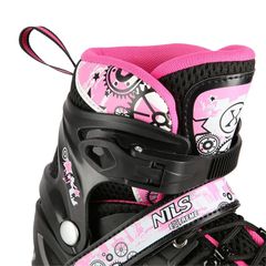 Πατίνια NH10905 4in1 PINK LED ROLLER SKATES WITH DIMENSIONAL HOCKEY BLADE NILS EXTREME-thumb-4