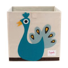 3 Sprouts - Storage Box - Blue Peacock / Baby and Children