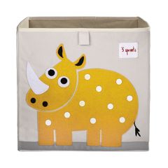 3 Sprouts - Storage Box - Yellow Rhino / Baby and Children
