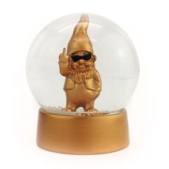 Winkee - Snow Globe - Snow Globe Gnome - Gold / Gadgets