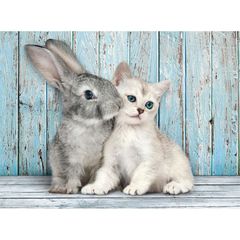 Cat and Bunny puzzle 500pcs-thumb-1