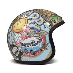 Κράνος Μοτοσυκλέτας open-face DMD Retro helmet Woodstock - S
