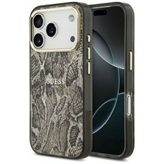 Guess Python Pattern MagSafe Case for iPhone 17 Pro - Brown